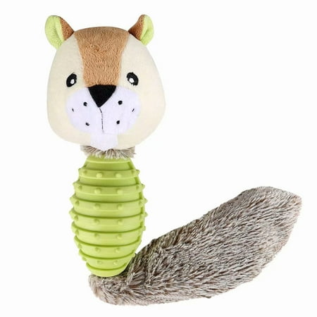 Squeaking Rubber (Akoyovwerve Pet Chew Toys, Plush Fox Shape Sound Toys Dog Squeak Toys Dog Interactive Toys Dog Playing Rubber Toy -)