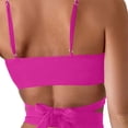 thumbnail image 6 of Xdegoge Bikini Sets for Women Plunge V Neck Wrap Top Criss Cross Waist Two Piece Bathing Suits Cut Out Strappy High Cut Swimwear, 6 of 8