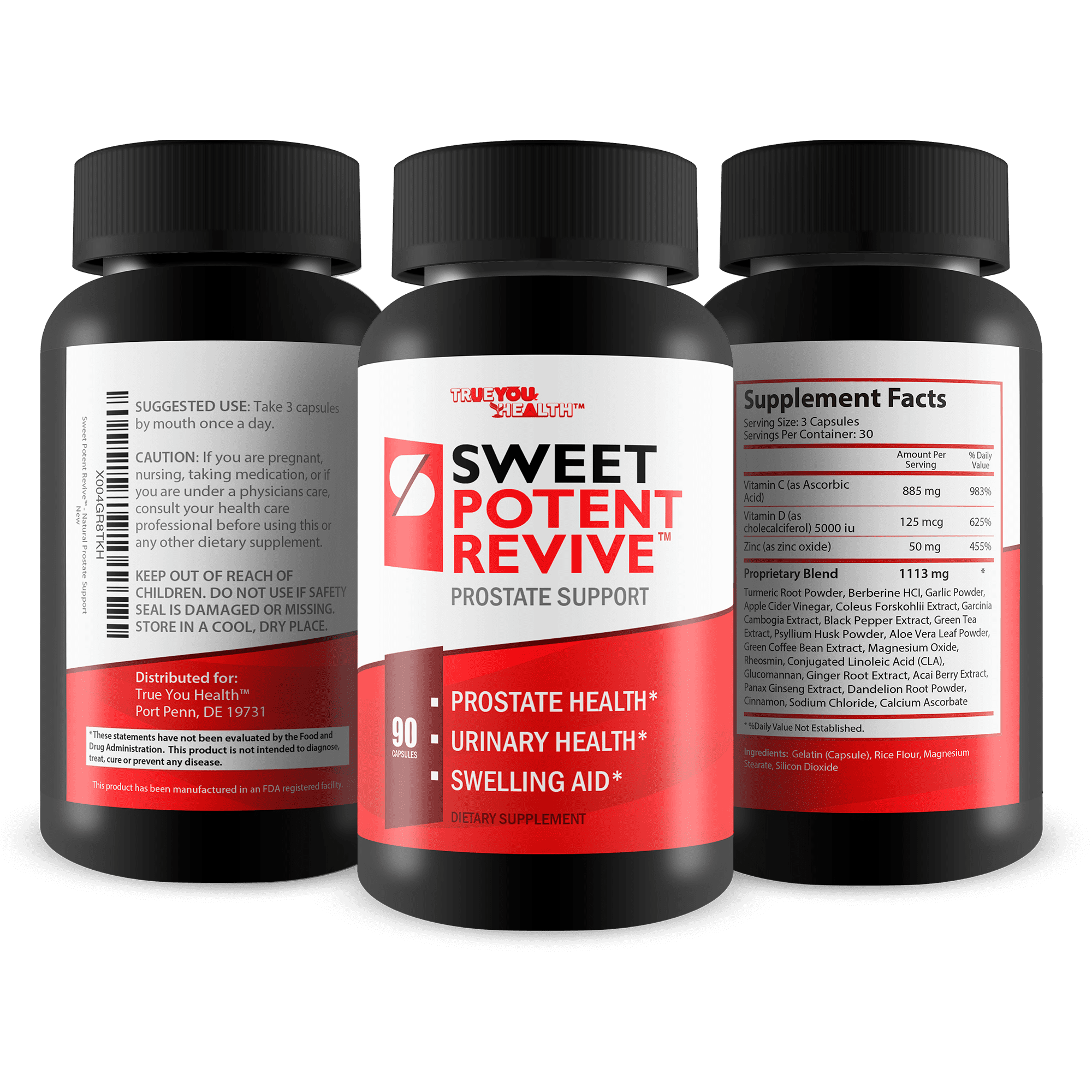 Sweet Potent Revive - Our Best Prostate Support Supplement for Men’s Health - Advanced Prostate Supplements for Men - Prostate Health Supplements for Men Prostate Pills for Prostate Health