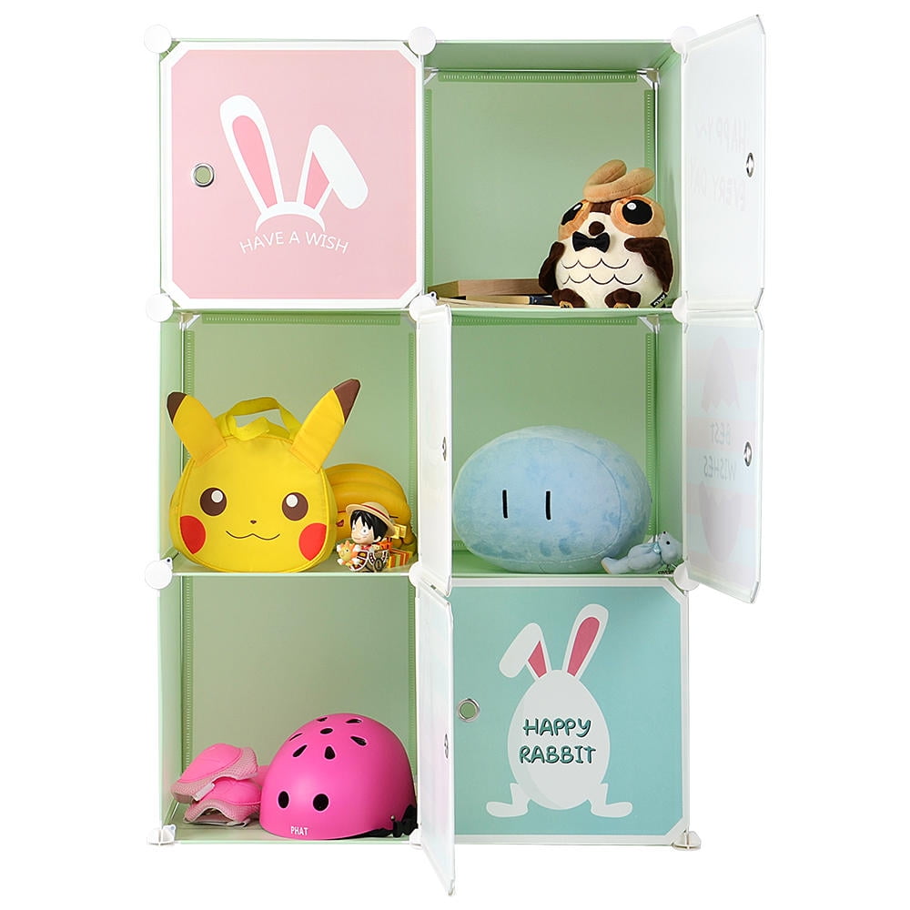 Sortwise 6 Cube Kids Dresser Portable Wardrobe Closet Bedroom