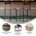 thumbnail image 6 of BizChair 2 Pack Commercial Grade Solid Wood Bar Stools with Black Metal Frames and Antique Copper Finish, 6 of 14