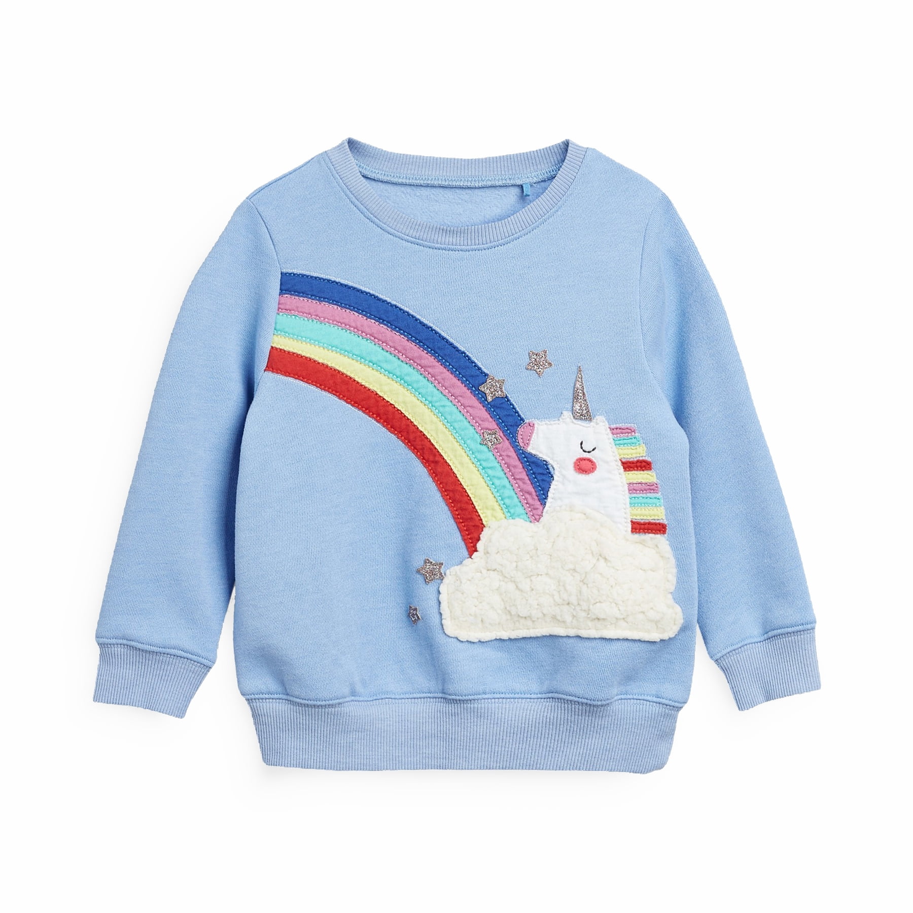 DDSOL Toddler Girls Sweater Crewneck Cute Sweatshirt Long Sleeve Tees ...