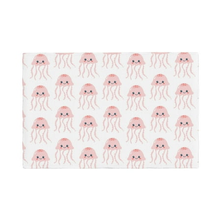 

Placemats Set Of 4 / 6 Cute Light Pink Jellyfish Placemats For Dining Table Indoor/Outdoors Heat Resistant Washable Placemats 18 X 12