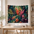 thumbnail image 5 of Tropical Hibiscus and Leaves Tapestry Wall Hanging, 5 of 7