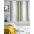 thumbnail image 4 of Gray Green Semi Sheer Curtains 72 Inch Length 2 Panels Set, Modern Gradient Geometric Sheer Kitchen Curtain Privacy Voile Window Curtain for Living Room Bedroom Rod Pocket Drapes, 4 of 7