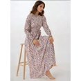 thumbnail image 5 of Flowering Crew Neck Maxi Dress with Belt, 5 of 6