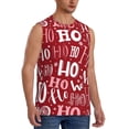 thumbnail image 2 of Yiaed Ho Pattern Funny Christmas Print Men's Singlet Vests Summer Running Muscle Tank Tops Gym Undershirt Round Neck Sleeveless for man, 2 of 5