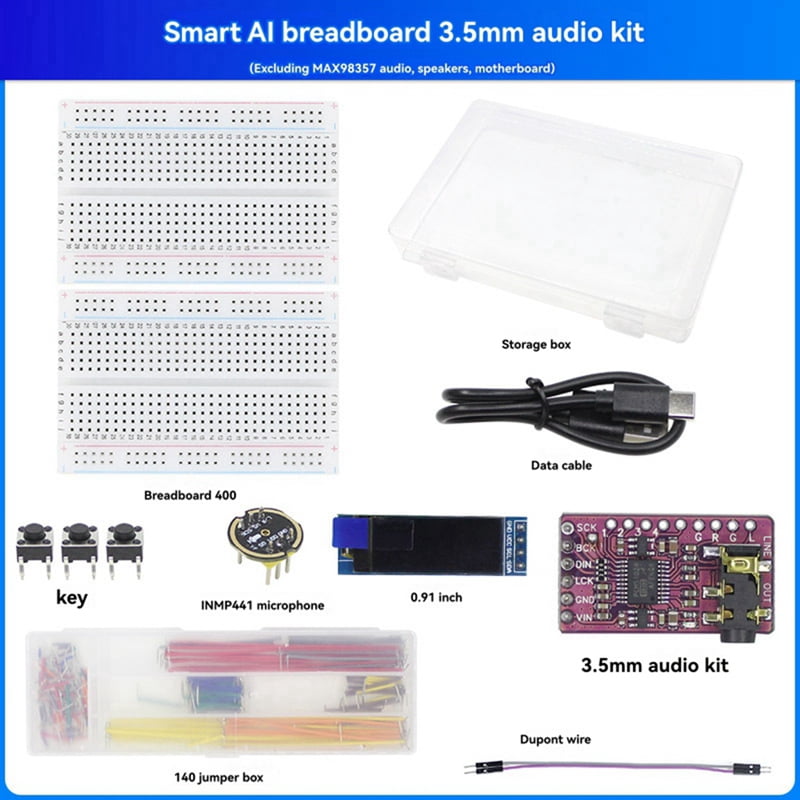 AI Voice Chat Robot Breadboard 3.5mm Audio Kit for AI Voice Chat Robot ESP32-S3 Development Board