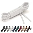thumbnail image 1 of Benchmark Basics Cordones para zapatos de vestir blancos de 36 pulgadas, cordones redondos encerados para zapatos y botas, 1/10 pulgadas (2,5 mm) de diámetro, 1 par, 1 of 4