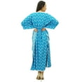 thumbnail image 5 of Bimba Long Printed Kimono Sleeve Kaftan Designer Night Dress Coverup Maxi Caftan, 5 of 7