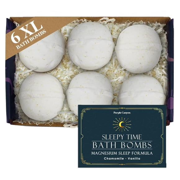 Bombas de baño Purple Canyon para baño a cama con magnesio, 6 x 70 g