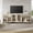 Beige, variant on 3 In 1 TV Stand For Tvs Up To 100 Inch, Modern Entertainment Center With Glass Doors And Metal Legs, TV Console With Adjustable Shelf For Living Room, Bedroom,Oak