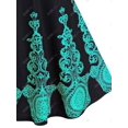 thumbnail image 4 of Más el tamaño de copo de nieve Imprimir abotonado volante Manguito Top Rosegal Blusas Tallas Grandes, 4 of 5
