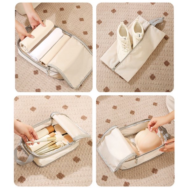 XWSHYW Almacenamiento de Ropa y Armarios. Bolsa de Almacenamiento de Viaje Portátil, Bolsa de Compresión para Seis Piezas, Artículos de Tocador, Cosméticos, Ropa, Zapatos, Bolsa de Almacenamiento de