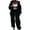 Black, variant on hotojiny Women's Sweatsuit Set Zip up Hoodie Sweatshirts Long Sleeve Jackets Baggy Sweatpants Workout Joggers 2 Piece Outfits