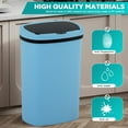 thumbnail image 4 of BestOffice 13 Gallon Plastic Touchless Trash Can with Motion Sensor for Indoor Use, 2 Pack(Blue), 4 of 7