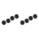 thumbnail image 4 of Yuarrent Ruedas para muebles de 4 piezas, ruedas autoadhesivas, caja de almacenamiento de rotación, polea pegajosa, Mini portátil Universal Cuenta de nailon negro. 2Conjunto, 4 of 6