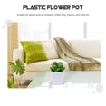 thumbnail image 3 of GOOHOCHY Suculentas Pot Minimalist White Plastic 6 Sets Round Planting Pots for Office, 3 of 8