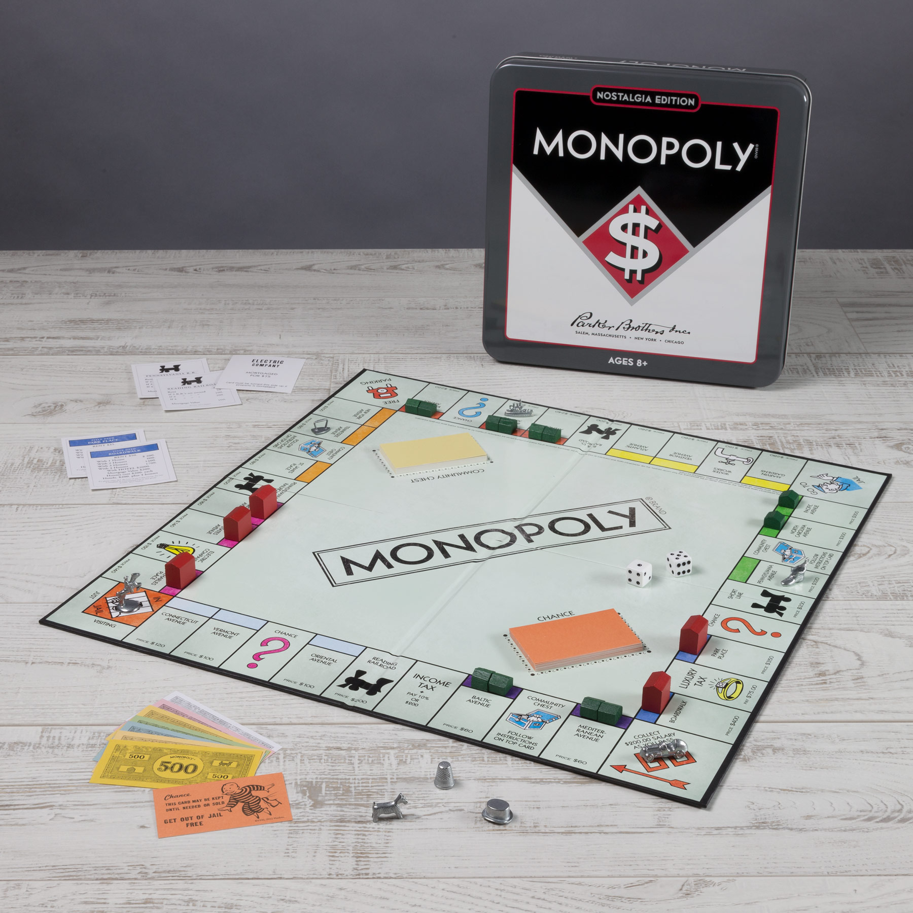 Monopoly Nostalgia Edition Board Game in Collectible Tin photo 3