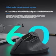 Wireless Vertical Mouse Rechargeable Optical Mice With Function Adjustment Knob Ergonomic Mouse for Multi-Purpose
