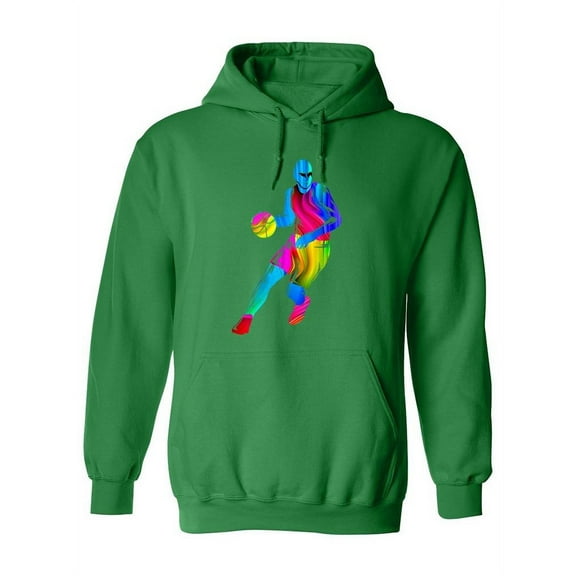 Colorful Basketball Player Hoodie Women -SPIdeals Designs, Female 5X-Large