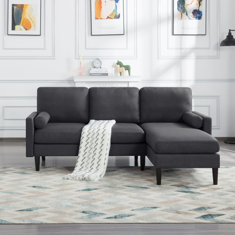 BSHTI 72 inch L Shape Sectional Sofa Left Hand Facing Couch with