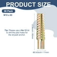 thumbnail image 3 of Uxcell 30-Pack M10 x 60 Tree Shaped Steel Drywall Anchors, Metal Expansion Bolt for Various Wall Types[Gold Tone], 3 of 6