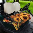thumbnail image 2 of Golf Cart Seat Covers for 2 Seater,Sunflower Microfiber Cart Seat Towel Blanket,Spring Summer Floral Watercolor Botanical Absorbent Breathable Non Slip Bench Seats Protector for Golf Course 51"x31", 2 of 9