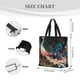 thumbnail image 3 of Disketp Abstract Peacock Painting Bolsa Tote de Lona para Mujer, Bolso de Hombro y Cruzado con Cierre de Cremallera, 3 of 7
