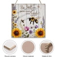thumbnail image 3 of Bee Be Still And Know That I Am God Wooden Hanging Sign Bee Decor Signs Inspirational Bee Gifts Be Still and Know That I Am God - Psalm 46:10 - Bible Verse 12x12 Inches, 3 of 8
