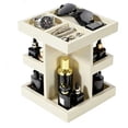 thumbnail image 3 of Rotating Wood Desktop Cosmetics Makeup Organiser With Multi Layer Designs Wooden Rotatable Storage Rack, 3 of 8