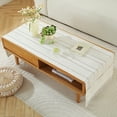 thumbnail image 2 of WCHUANG Coffee Table Cloth, Table Cover with Pockets and Tassel, Cotton Linen Rectangle Tablecloths Washer Dryer Fridge Top Dust Cover, 2 of 5
