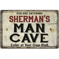 thumbnail image 1 of SHERMAN'S Man Cave Sign Rustic 16 x 24 Matte Finish Metal 116240035396, 1 of 1