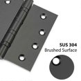 thumbnail image 4 of Stainless Steel Black 4Inch Door Hinges for Exterior Doors Ball Bearing Door Hinges 4In X 4In Door, 4 of 5