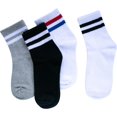 thumbnail image 5 of CoCoMangos Retro Striped Athletic Socks for Women Casual Cotton Ankle Socks Women 4 Pairs, 5 of 7