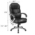thumbnail image 4 of Vineego High Back Executive Chair PU Leather Business Manager’s Office Chair Adjustable Ergonomic Swivel Desk Chair with Lumbar Support and Armrest, Black, 4 of 7