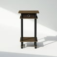 thumbnail image 6 of Furinno Turn-N-Tube Tall Nightstand with Bin, Columbia Walnut/Black/Dark Brown, 6 of 7