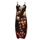 thumbnail image 3 of ICHUANYI Clearance Women's Summer Comfortable Fashion Casual Sleeveless V-Neck Printed Slim Dress(Gold, M) ICHUANYI WER2023081010857, 3 of 4