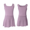 thumbnail image 7 of AHTJRT Girls Sleeveless Tennis Dress Dance Ballet Leotards Square Neck Dress Summer Spring School Active Sports Outfits Red 5-6 Years, 7 of 7
