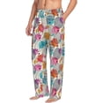 thumbnail image 2 of Uemuo Easter Egg Pattern Men's Wide Leg Palazzo Lounge Pants with Pockets Light Weight Loose Comfy Casual Pajama Pants-XX-Large, 2 of 9