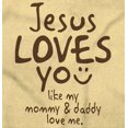 thumbnail image 2 of Jesus Loves You Christian Religious Romper Boys or Girls Infant Baby Brisco Brands NB, 2 of 6