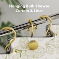 thumbnail image 5 of Gold Metal Rust Proof Smooth Decorative Modern Shower Curtain Rings 12 Count, 5 of 9