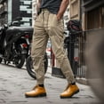 thumbnail image 2 of Ketyyh-chn99 Mens Pants Cargo Fitness Pants Outdoor Straight Type Fitness Pants Cargo Pants Trousers Khaki,XL, 2 of 5