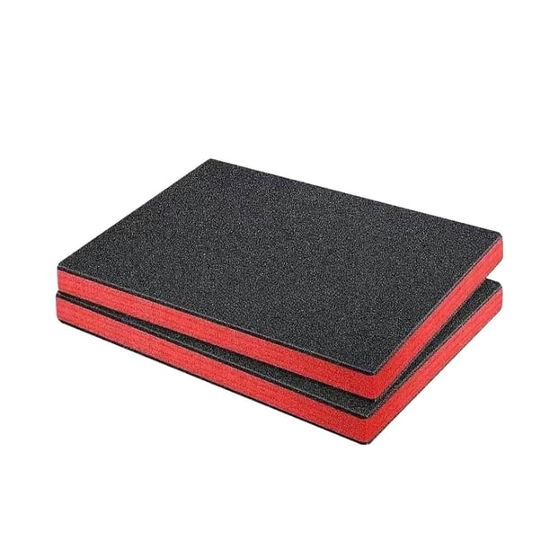 2 insertos para caja de herramientas, láminas de espuma cortables profesionales, multifunción, para tableros de transporte, almacenamiento y