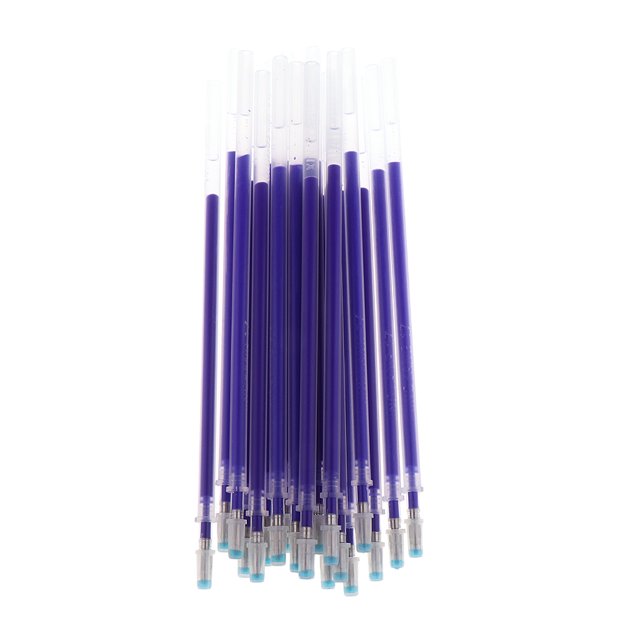 20 Piezas Borrable de Aire Agua Lápiz Erasable Marcador de Tela , Blanco / Rojo / Azul / Negro - Azul, 13cm SM SunniMix Rotulador de costura de prendas de vestir