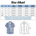 thumbnail image 3 of Camisas De Vestir Para Hombre Manga Larga Camisa con estampado de informal de verano para hombre, blusa de manga corta con cuello vuelto (Blue, XXL), 3 of 3