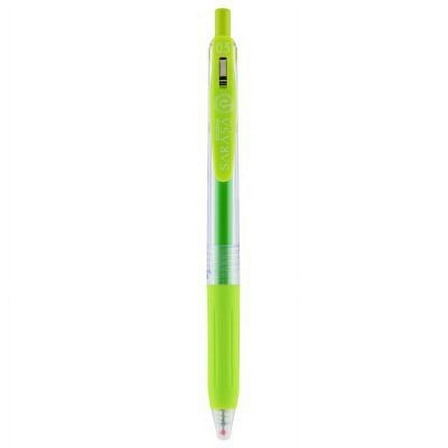 Zebra Sarasa Clip Gel Retractable Pen, .5mm, Light Green