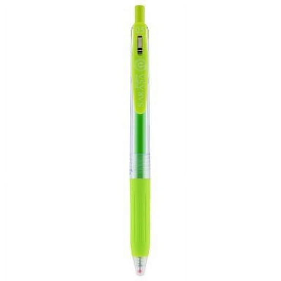 Zebra Sarasa Clip Gel Retractable Pen, .5mm, Light Green