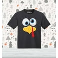 thumbnail image 2 of Shop4Ever Silly  Eye Turkey Face Thanksgiving Toddler's Cotton T-Shirt 4T Black, 2 of 6