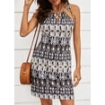 thumbnail image 3 of Asyoly Summer Women's One Shoulder key hole Sexy Dress Boho Printed Sleeveless Dress Beach Mini Dress, 3 of 5
